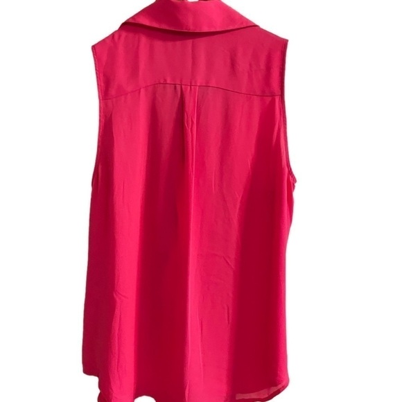 TAHARI ARTHUR S. CEVIE size small pink ruffle sleeveless top - Picture 7 of 9